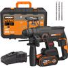 WORX Nitro WX381 - Martello pneumatico senza spazzole da 20 V, per forare, trapa