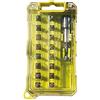 Ryobi RAK17SDC - Set di 17 accessori per cacciavite, codificati con fascette col