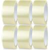 A2Z 6 Rulli Nastro Adesivo Trasparente 48mm X 66m BOPP Con Core Da 75mm