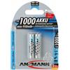 Ansmann 1X2 ANSMANN NIMH RECARGABLE BATTERY 1000 MICRO AAA 950 MAH