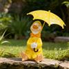 Statua di anatra con ombrello, statuetta di animali da giardino, laghetto