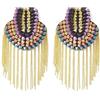SUPERFINDINGS 2 Pz Spallina Perline di Cristallo Catena Oro Chiaro Nappa di Ferr