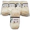 FILATI TRE SFERE Tresfere Cotone per Maglieria Fiocco Pacco 250g col 7011 Panna
