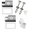 HENGBIRD 2 Pezzi Cerniere Tavoletta Wc, Kit Cerniere Tavoletta Wc Acciaio Antiruggine Uni