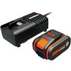 Men at Worx srl Worx WA3604 Kit 1 Carica Batteria Rapido + 1 Batteria Power Share 20V/4.0Ah agli
