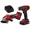 Einhell TC-TK 18 Li Kit Trapano e smerigliatrice (18 V, trapano avvitatore TC-CD