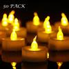 YHY Candele a LED 50pcs Lumini da Tè Tealight Elettrica Luce Calda Senza Fiamme