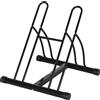 HOMCOM Rastrelliera per 2 Biciclette con Pneumatici fino 6.5 cm, Nero