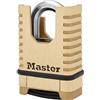 Master Lock M1177EURD Ottone Massiccio [Archetto Chiuso][Lucchetto a Combinazion