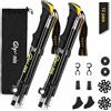 Glymnis Bastoni Trekking Bastoncini da Trekking Pieghevoli e Antiurto 110-130cm