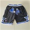 Pantaloncini da basket retrò degli Magic Classica cuciti Bianco/Nero