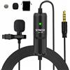 SYNCO Microfono Lavalier, S8 Clip Mic 3.5mm Omnidirezionale 8 Metri Compatibile