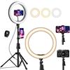 UPhitnis 12" Ring Light, Luce per Selfie, 63" Staffa Triangolare, Luce ad