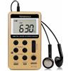 Retekess V112 Miniradio con Cuffie,Radio Portatile Ricaricabile,AM FM Radio a Pi