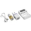 AA CARICABATTERIE PER STILO AA MINISTILO AAA RICARICABILI CON USB PORTATILE 33916