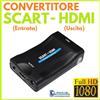 SCART TO HDMI CONVERTITORE ADATTATORE da SCART a HDMI TRASFORMATORE COMPOSITO TV PROIETTORE HD