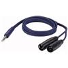 DAP Cavo 1 Jack maschio / 2 XRL maschio da 1.5 m CAVO 1 JACK M / 2 XRL M 1.5 MT