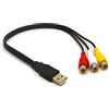 Tomost Cavo USB a RCA USB 2.0 maschio a 3 RCA femmina Jack Splitter Audio Video