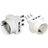 Bticino S3610D Adattatore Tris Con 1 Presa Tedesca 2 Prese 10A Colore Bianco