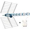 maxitel ANTENNA UHF 5G ATTIVA 13-31DB MAXITAL AMPLIFICATA + ALIMENTATORE OMAGGIO