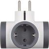 Bticino S3626D Multi Adattatore 3 Prese Schuko Bianco e Grigio