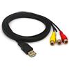 Tomost - Cavo USB a 3 RCA, lunghezza 1,5 m, da USB 2.0 maschio a 3 RCA femmina,
