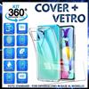 COVER TRASPARENTE + PELLICOLA VETRO TEMPERATO PER SAMSUNG GALAXY NOTE 10 PLUS +