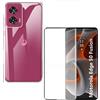 Per MOTOROLA EDGE 50 FUSION COVER CUSTODIA SILICONE + PELLICOLA VETRO TEMPERATO