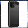 CUSTODIA PER APPLE IPHONE 12 MINI 5,4" COVER NERA OPACA CARBON IN TPU ULTRA SLIM