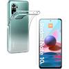 Per XIAOMI REDMI NOTE 10S COVER CUSTODIA SILICONE + PELLICOLA IN VETRO TEMPERATO