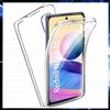 COVER 360 PER XIAOMI REDMI NOTE 10 5G CUSTODIA FRONTE RETRO TRASPARENTE SILICONE