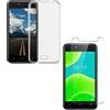 Per WIKO Y50 COVER CUSTODIA SILICONE TRASPARENTE + PELLICOLA IN VETRO TEMPERATO