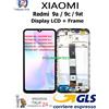 XIAOMI REDMI 9A / 9AT / 9C DISPLAY LCD TOUCHSCREEN NERO CON FRAME CORNICE GLS