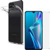 Per SAMSUNG GALAXY A12 COVER CUSTODIA SILICONE + PELLICOLA VETRO TEMPERATO A 12