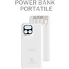 Power Bank Portatile Andowl 15000mAh Ricarica Rapida USB-C/USB-A Cavi Integrati