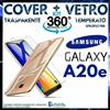 CUSTODIA COVER TRASPARENTE + PELLICOLA VETRO TEMPERATO Per SAMSUNG GALAXY A20e