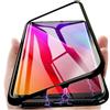 COVER MAGNETICA PER HUAWEI P SMART Z CUSTODIA METALLO CON RETRO VETRO TEMPERATO