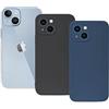 ELECTRO-WEIDEWORLD [3 Pezzi Cover per iPhone 14 (Trasparente+Nero+Blu), Ultra So