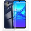 COVER TPU TRASPARENTE + PELLICOLA VETRO TEMPERATO PER TCL 20Y CUSTODIA TPU 20 Y