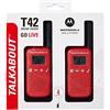 Motorola Solutions - T42 RED Walkie Talkie Talkabout PMR446, 16 canali, portata
