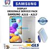 SAMSUNG GALAXY A21S - A217 - A21 S DISPLAY TOUCHSCREEN VETRO ORIGINALE REALE GLS