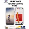Huawei DISPLAY HUAWEI P20 Lite / NOVA 3e LCD SCHERMO TOUCHSCREEN FRAME VETRO NERO GLS