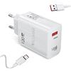 ALUMAR Caricatore ultra veloce 120 W Turbo Charging 5.0 con cavo USB C 6 A per Xiaomi,