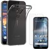 Per NOKIA 4.2 COVER CUSTODIA IN SILICONE TRASPARENTE + PELLICOLA VETRO TEMPERATO