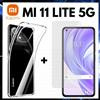 COVER TRASPARENTE + PELLICOLA VETRO TEMPERATO PER XIAOMI MI 11 LITE 5G CUSTODIA