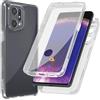 COVER 360 Per OPPO FIND X5 CUSTODIA FRONTE RETRO TRASPARENTE IN SILICONE TPU X 5