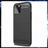 CUSTODIA PER APPLE IPHONE 12 PRO MAX COVER NERA OPACA CARBON IN TPU ULTRA SLIM
