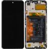 HUAWEI - HUAWEI SERVICE PACK + BATTERIA DISPLAY LCD ORIGINALE HUAWEI HONOR 10X LITE / P SMART 2021 NERO BLACK + FRAME