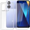 COVER TRASPARENTE + PELLICOLA VETRO TEMPERATO Per XIAOMI REDMI 13C 4G SILICONE
