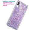 COVER GLITTER PER APPLE IPHONE X / 10 CUSTODIA SILICONE BRILLANTINI ROSA FUCSIA